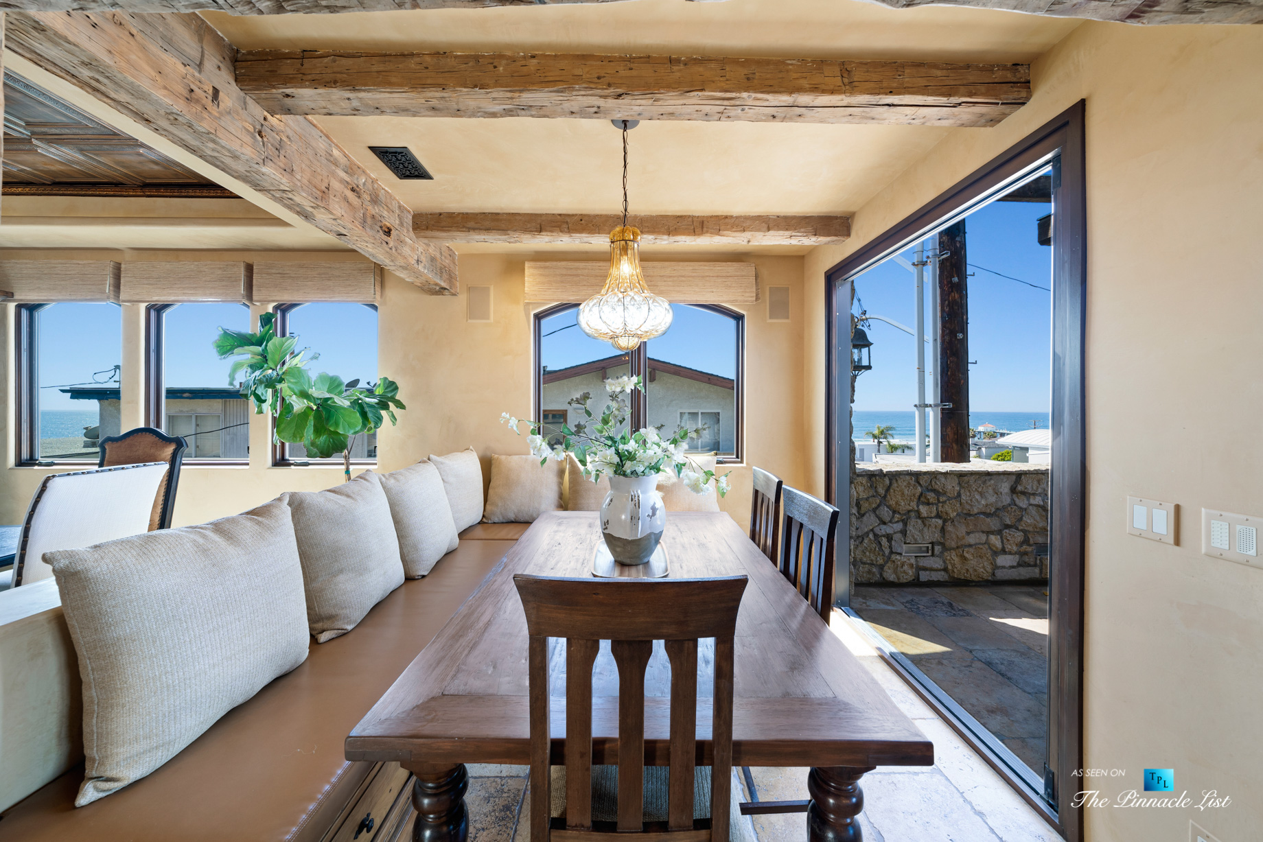216 7th St, Manhattan Beach, CA, USA - Luxury Real Estate - Coastal Villa Home - Breakfast Nook and Balcony