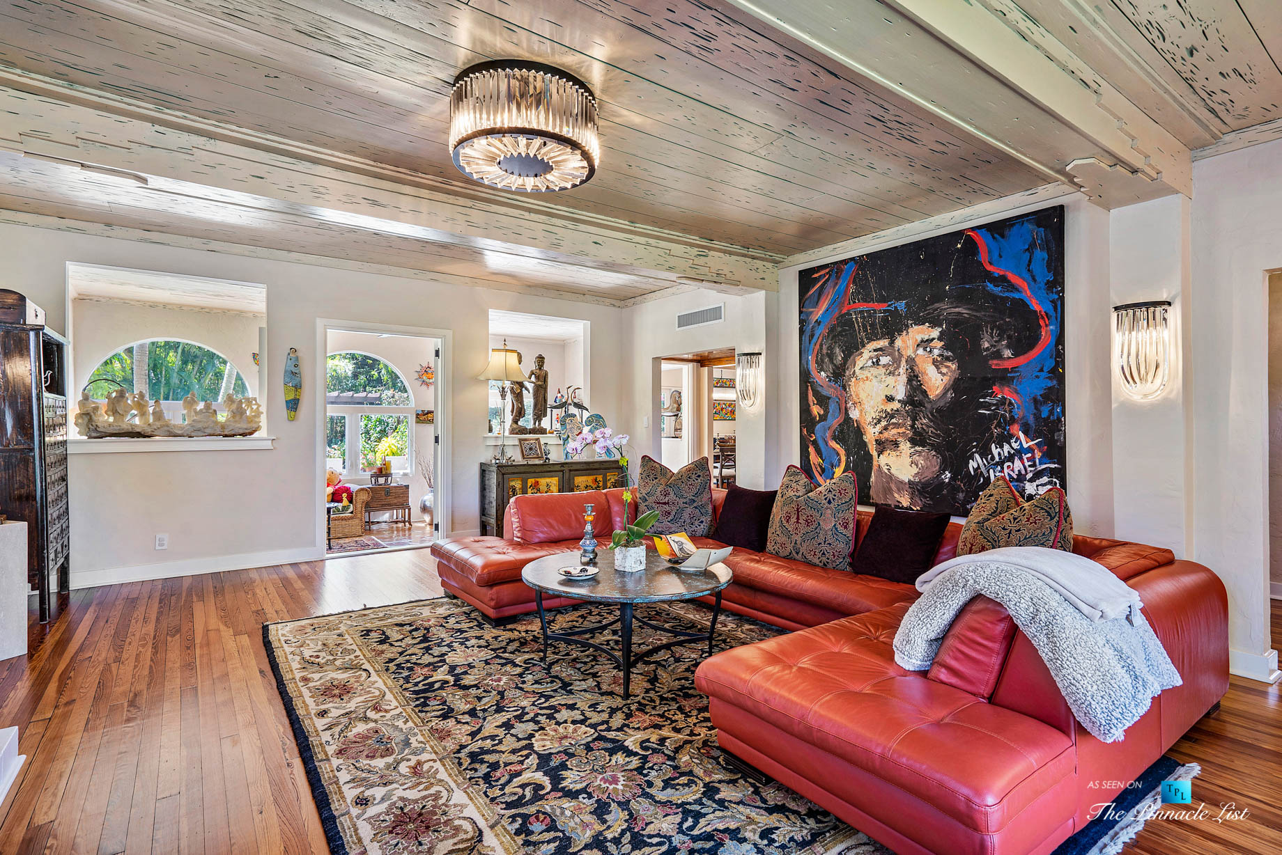 888 Oleander St, Boca Raton, FL, USA - Luxury Real Estate - Old Floresta Estate Home - Living Room