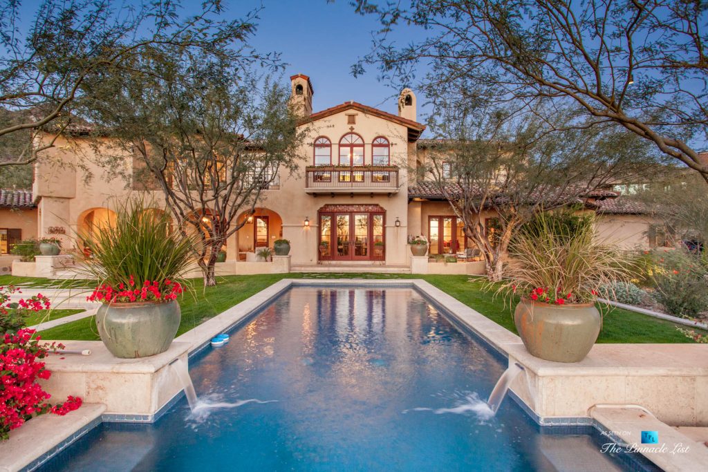 Spanish Colonial Biltmore Mountain Estate - 6539 N 31st Pl, Phoenix, AZ, USA - Backyard Exterior Pool