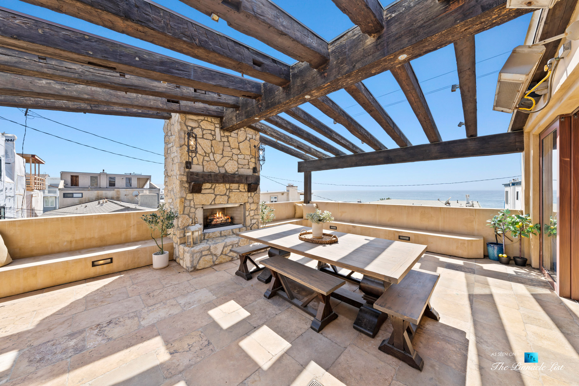 216 7th St, Manhattan Beach, CA, USA - Luxury Real Estate - Coastal Villa Home - Outdoor Balcony Dining