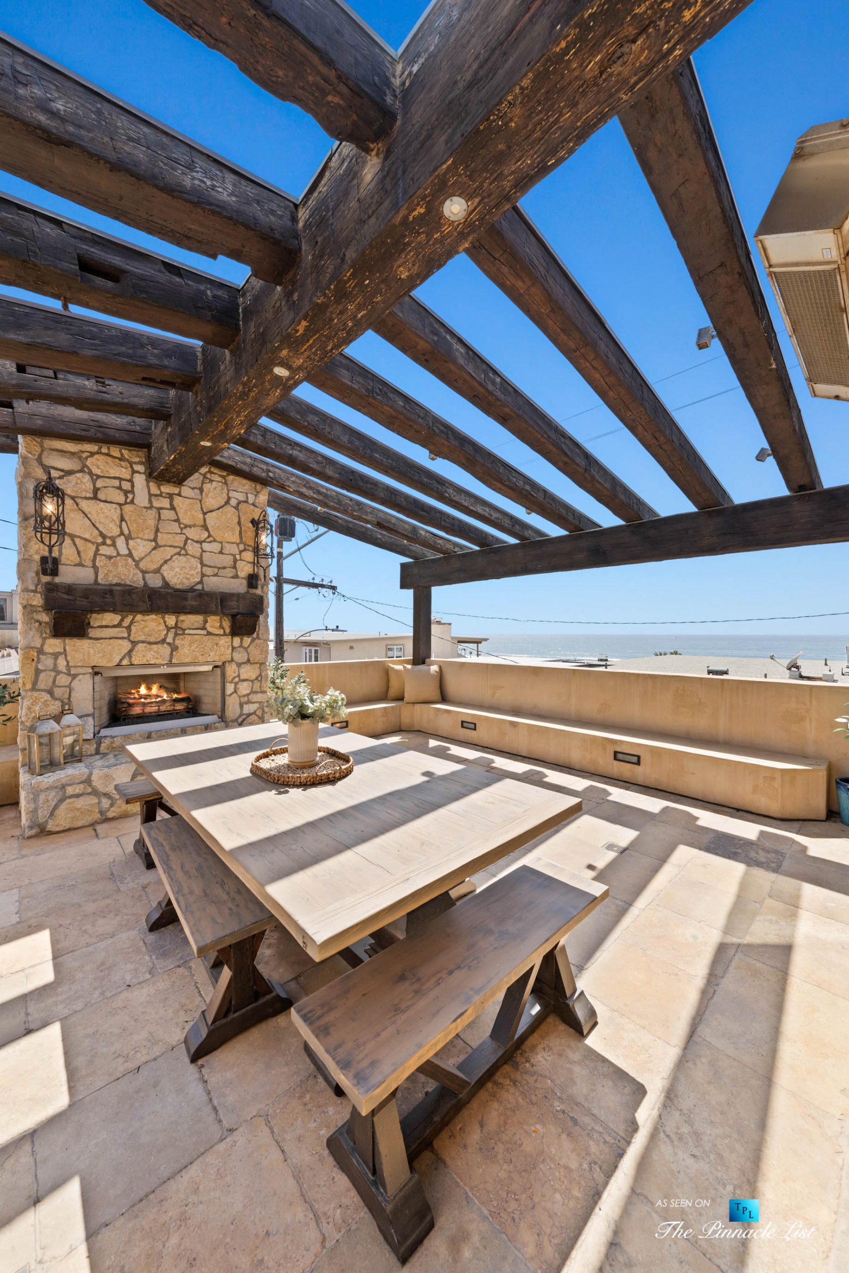 216 7th St, Manhattan Beach, CA, USA – Luxury Real Estate – Coastal Villa Home – Outdoor Balcony Dining Table