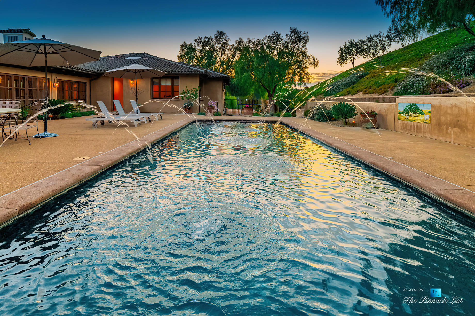 2667 Via De Los Ranchos, Los Olivos, CA, USA – Pool Sunset