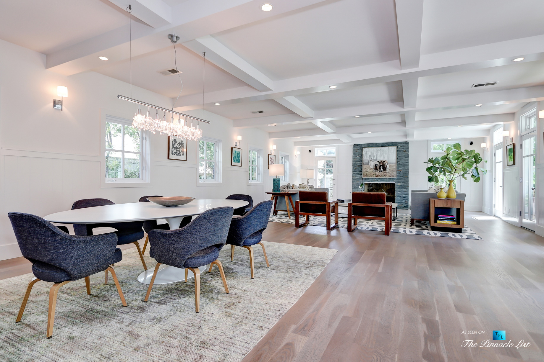 Tree Section Modern Farmhouse – 570 27th Street, Manhattan Beach, CA, USA – Dining and Living Room