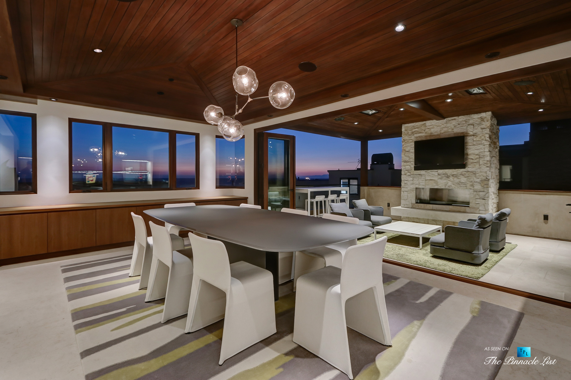 Bespoke Luxury Oceanview Residence – 205 20th St, Manhattan Beach, CA, USA – Night Dining Room