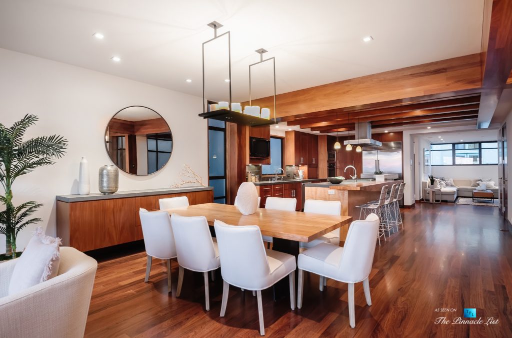 Modern Oceanfront Coastal Living - 732 The Strand, Hermosa Beach, CA, USA - Dining Room and Kitchen