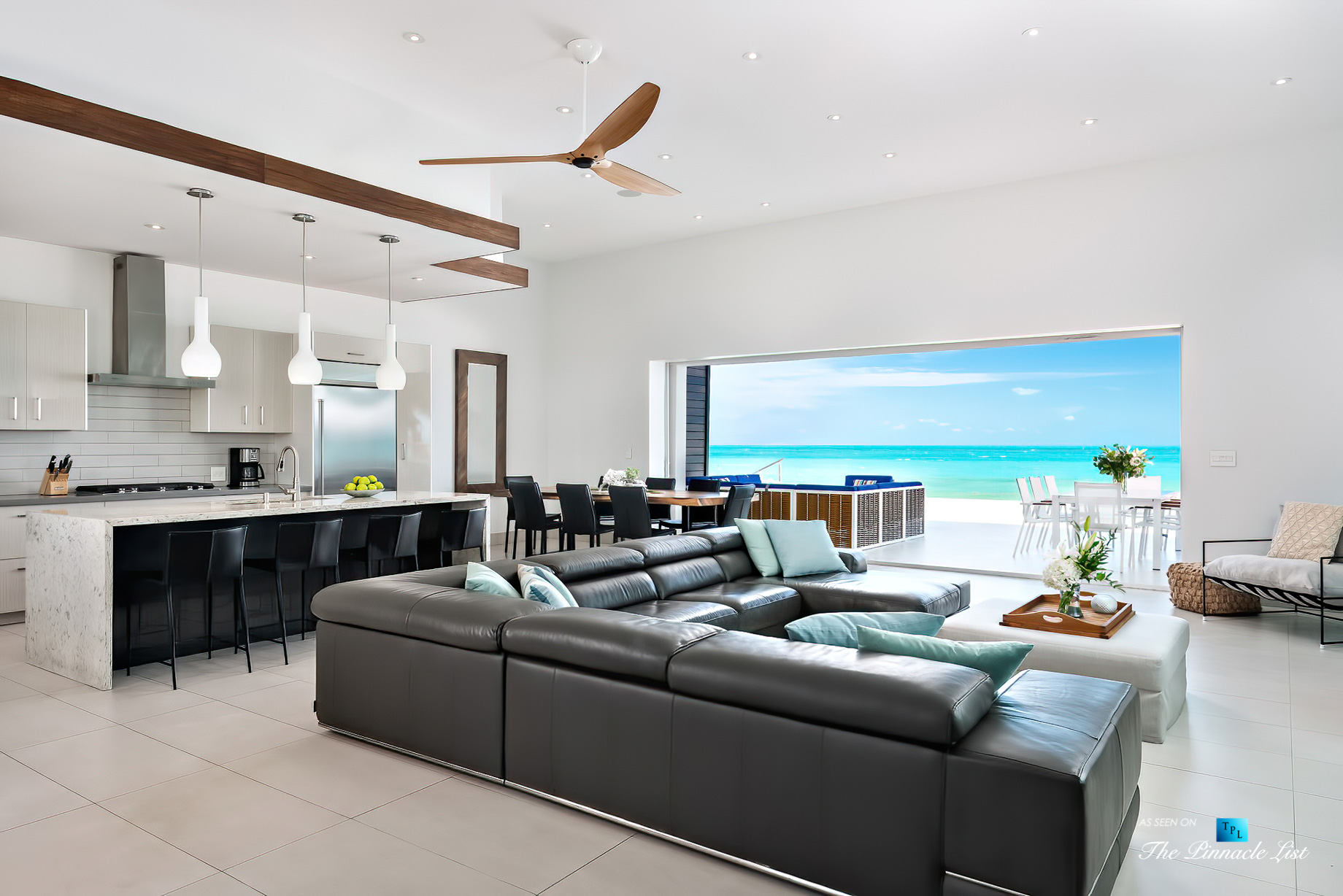 Tip of the Tail Luxury Villa - Providenciales, Turks and Caicos Islands - Living Room