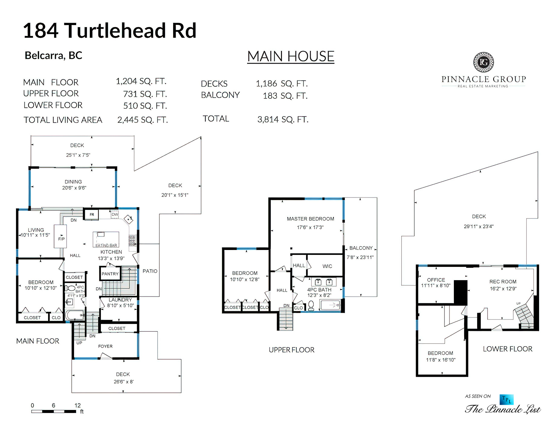 184 Turtlehead Rd, Belcarra, BC, Canada – Floor Plans