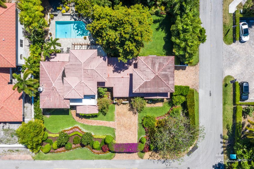 888 Oleander St, Boca Raton, FL, USA - Luxury Real Estate - Old Floresta Estate Home - Drone Overhead Aerial View