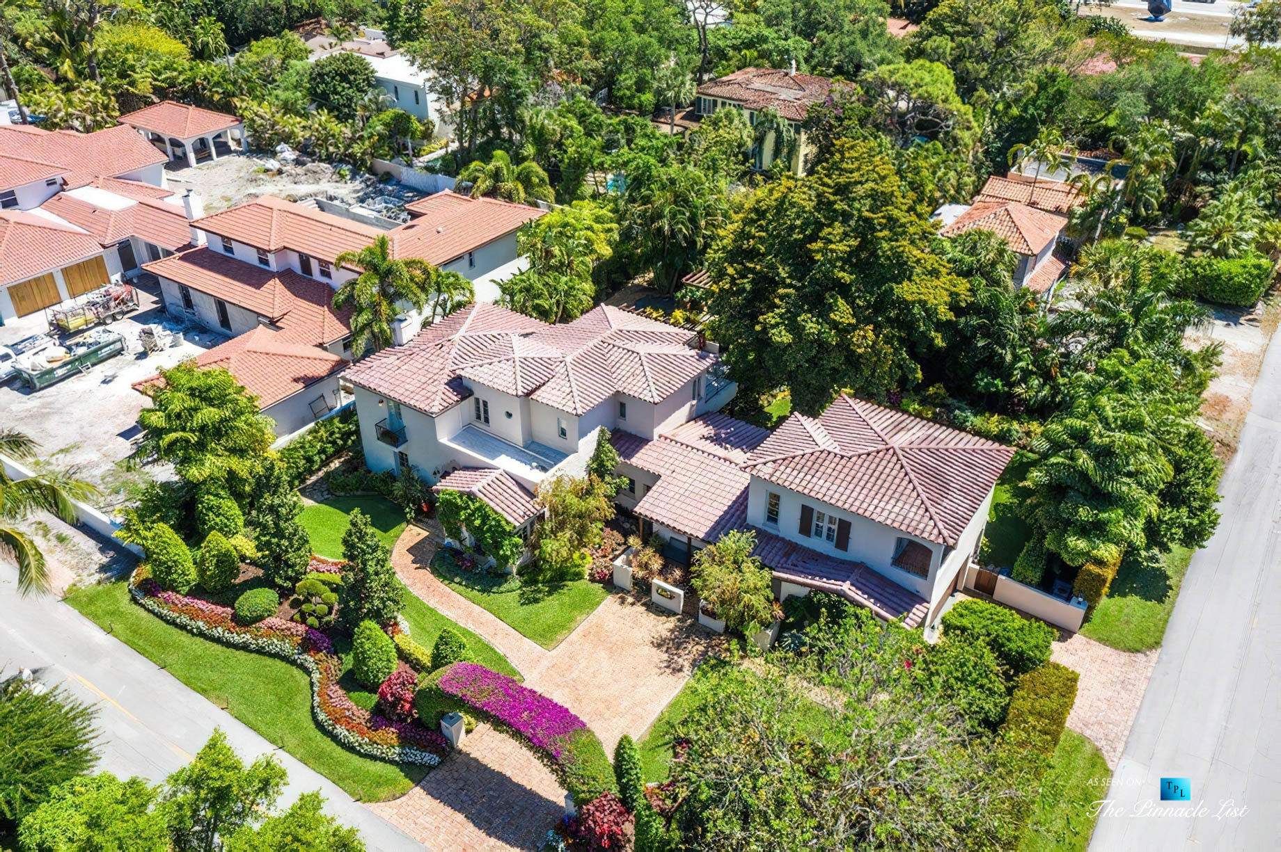 888 Oleander St, Boca Raton, FL, USA – Luxury Real Estate – Old Floresta Estate Home – Drone Aerial Property View