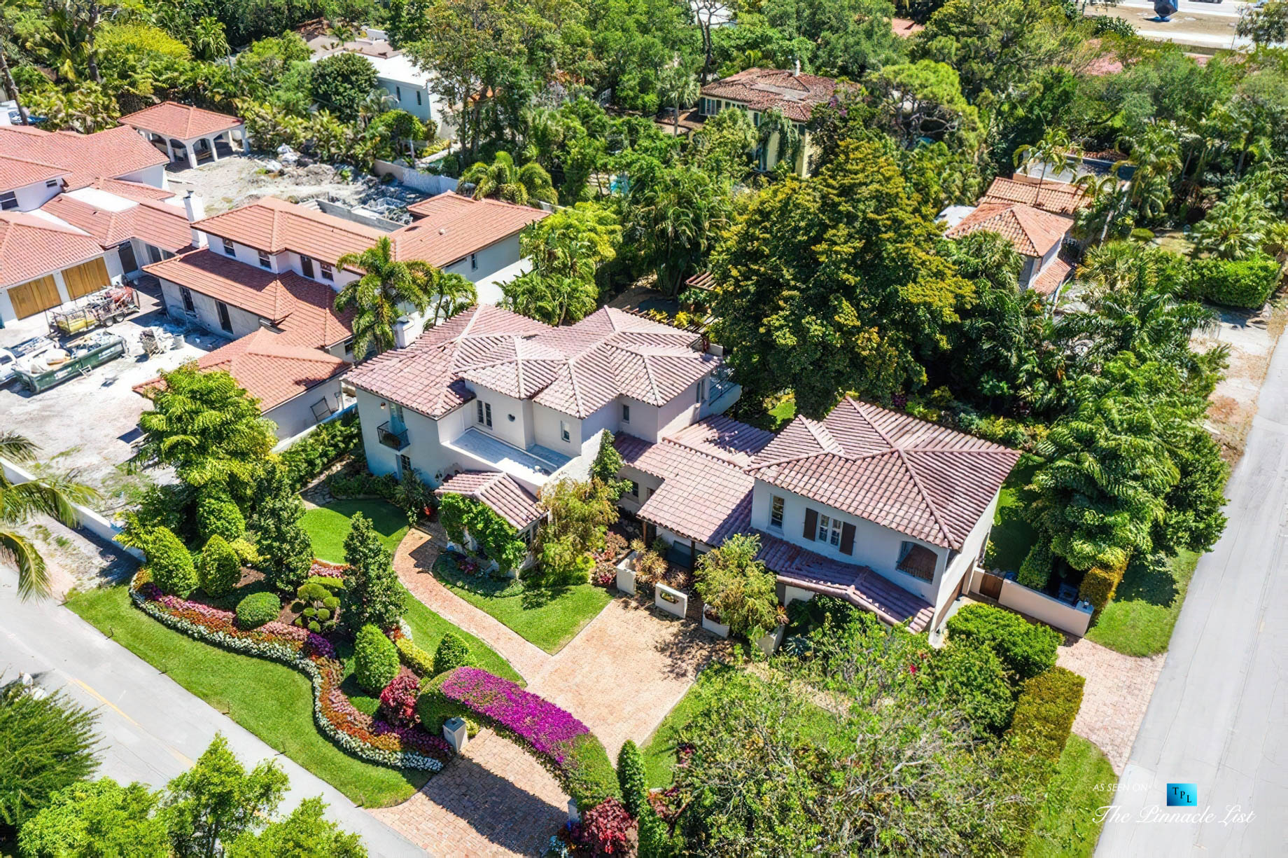 888 Oleander St, Boca Raton, FL, USA - Luxury Real Estate - Old Floresta Estate Home - Drone Aerial Property View