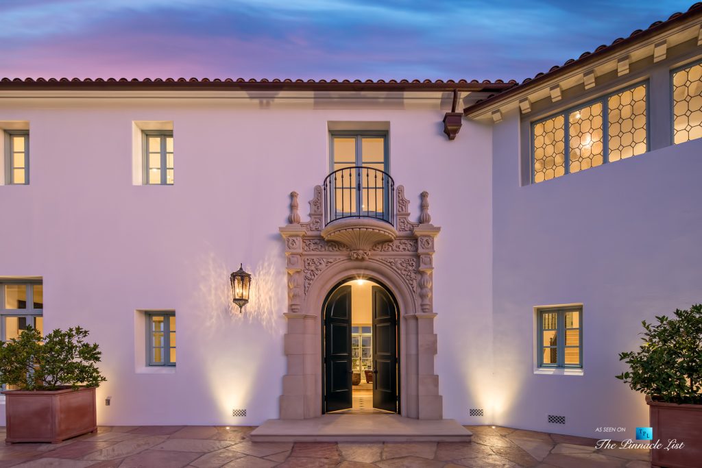 Hollywood Hills Luxury Estate - 9240 Robin Dr, Los Angeles, CA, USA - Night Front Door