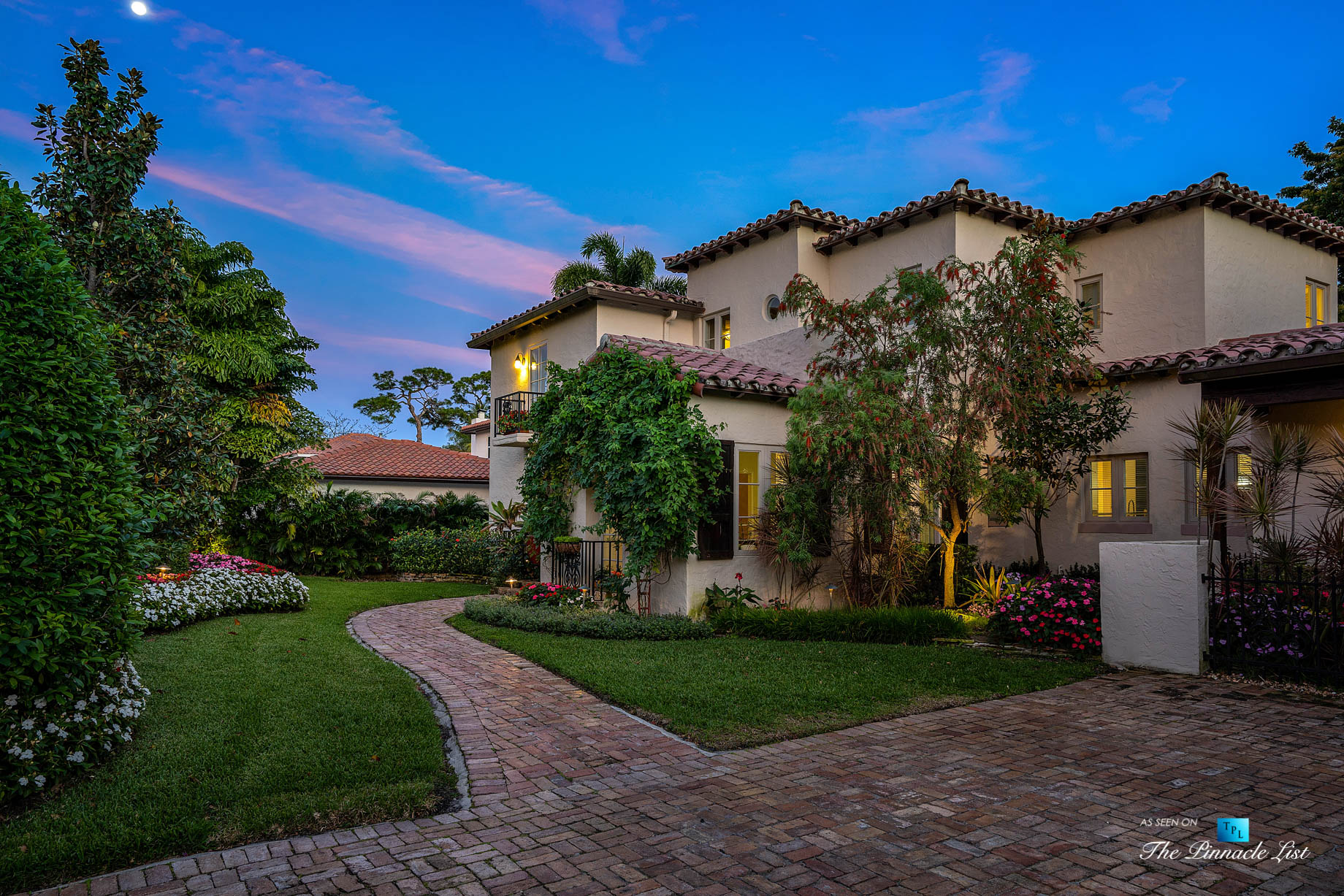 888 Oleander St, Boca Raton, FL, USA - Luxury Real Estate - Old Floresta Estate Home - Sunset House Front View