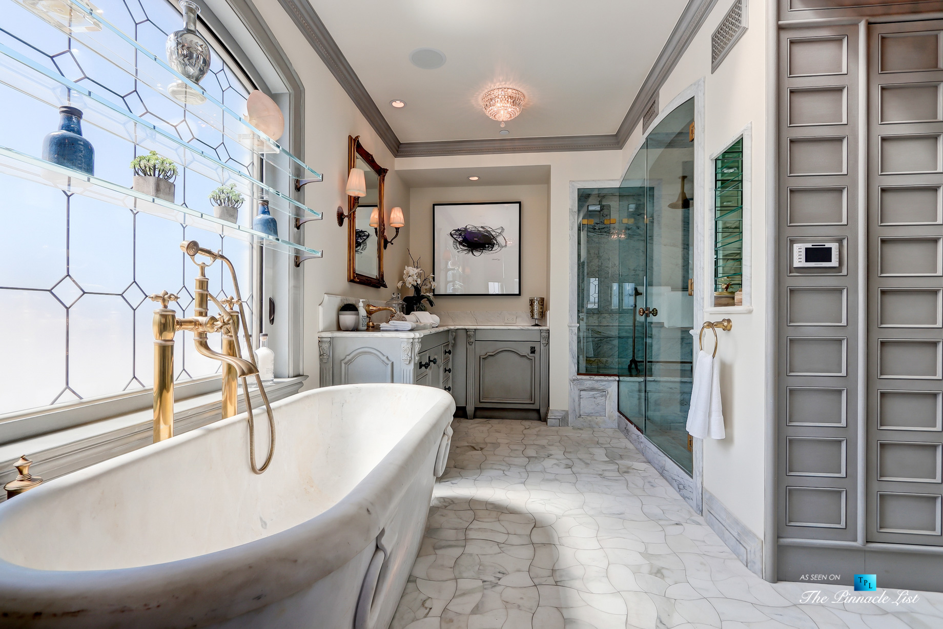 Oceanfront Luxury Living Exemplified – 2806 The Strand, Hermosa Beach, CA, USA – Master Bathroom