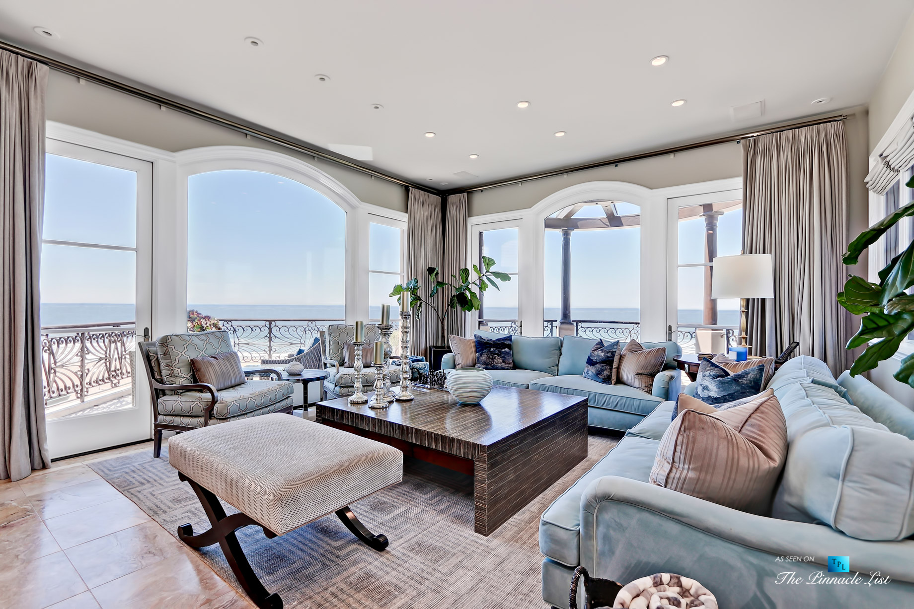 Ultimate California Luxury Living – 1920 The Strand, Manhattan Beach, CA, USA – Living Room Ocean View