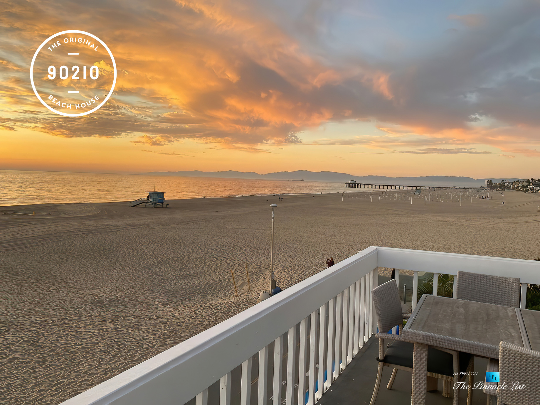 The Original 90210 Beach House – 3500 The Strand, Hermosa Beach, CA, USA – Hermosa Beach Deck Sunset