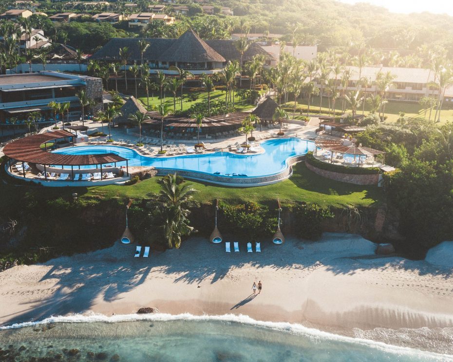 Four Seasons Luxury Resort Punta Mita - Nayarit, Mexico - Aerial Infinity Pool and Beach View