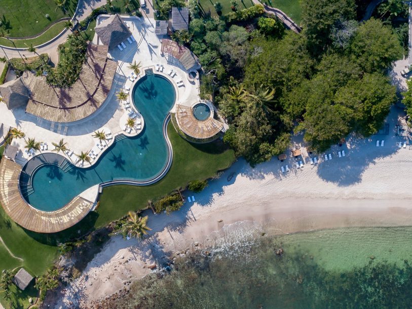 Four Seasons Luxury Resort Punta Mita - Nayarit, Mexico - Overhead Infinity Pool and Private Beach