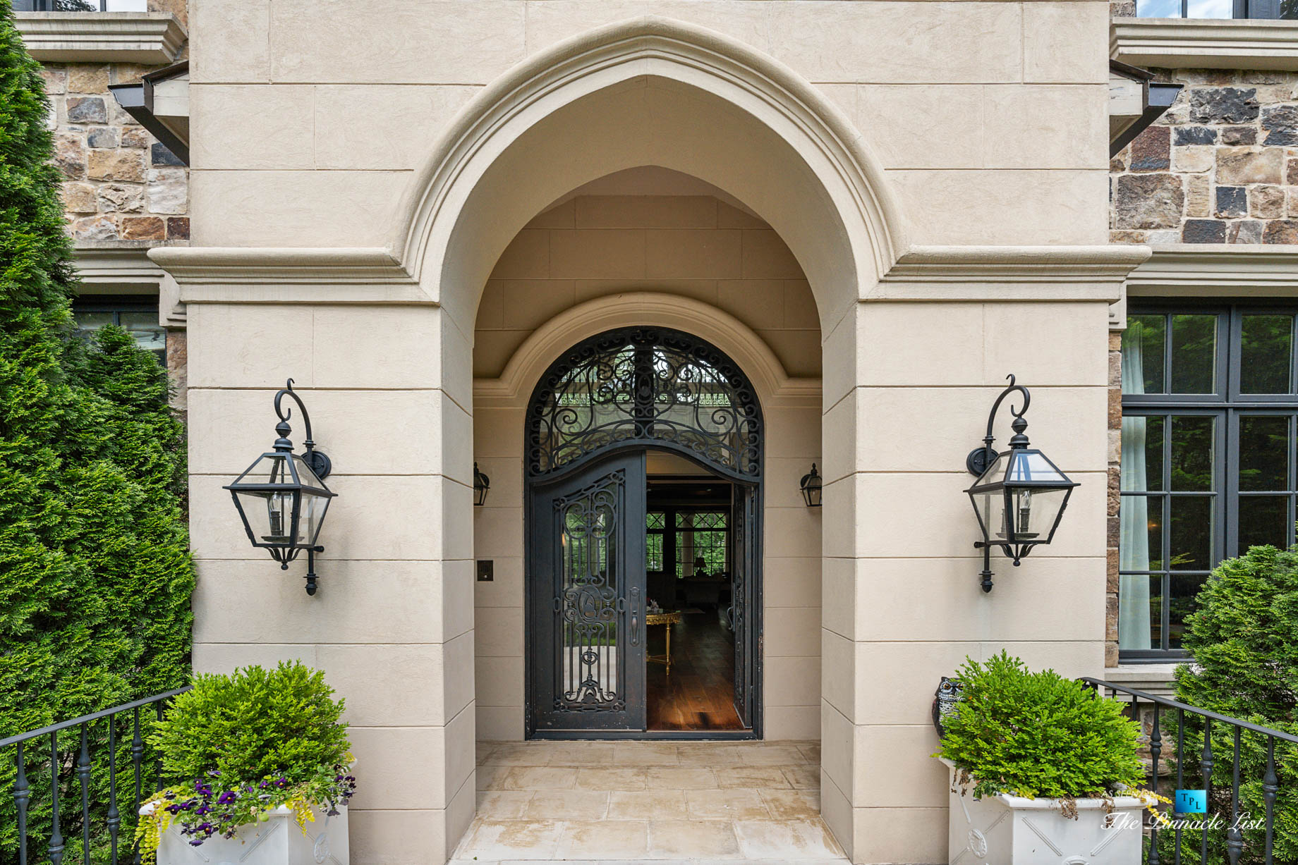 5705 Winterthur Ln, Sandy Springs, GA, USA – Atlanta Luxury Real Estate – Front Rod Iron Door Facade