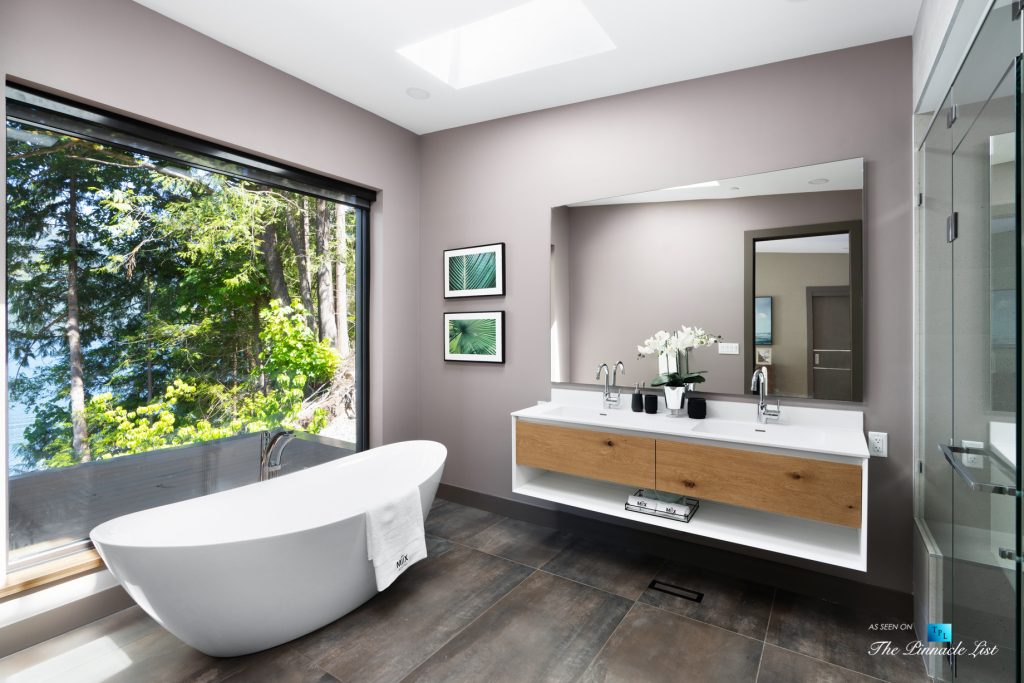 3350 Watson Rd, Belcarra, BC, Canada - Vancouver Luxury Real Estate - Oceanview Modern Master Bathroom