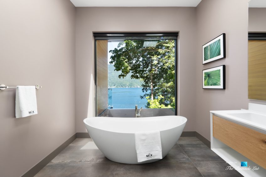 3350 Watson Rd, Belcarra, BC, Canada - Vancouver Luxury Real Estate - Oceanview Modern Master Bathroom Freestanding Tub