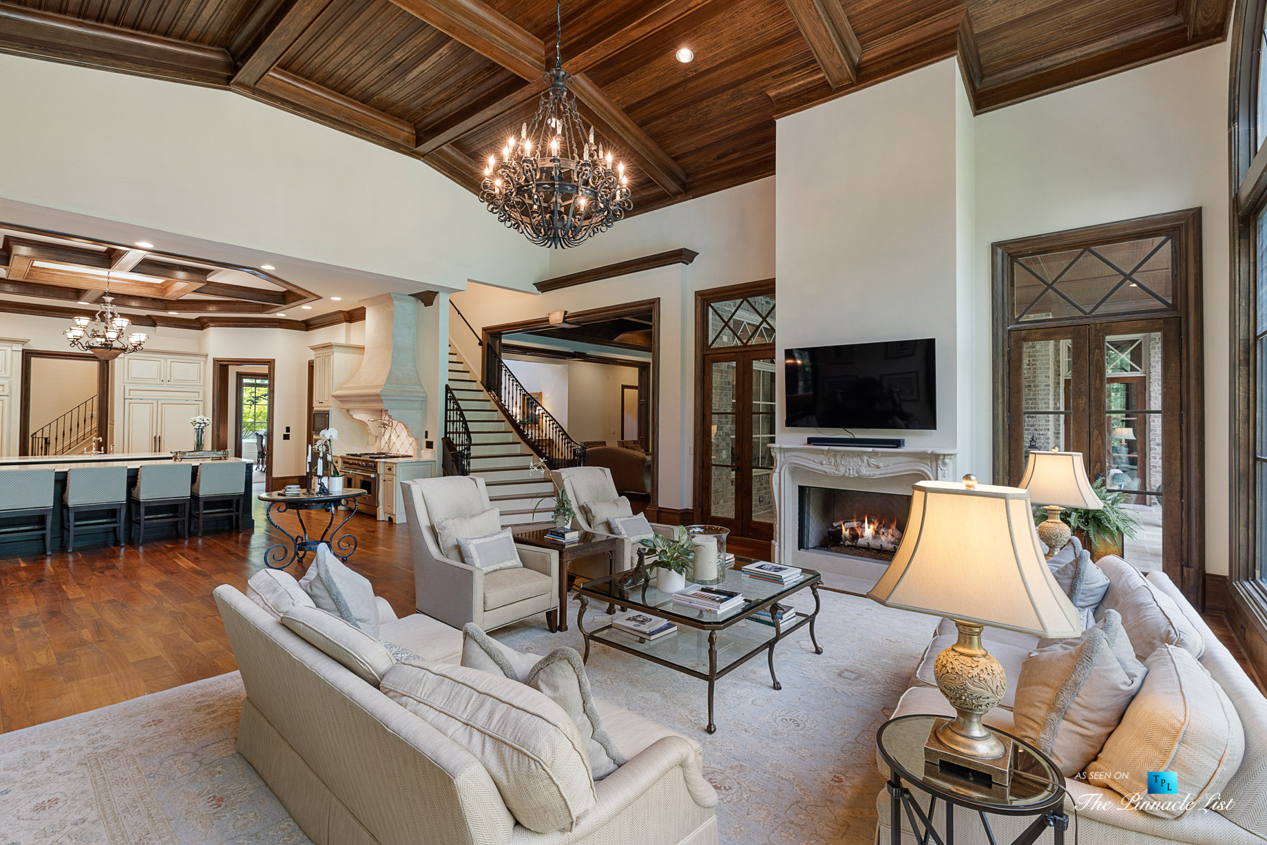 5705 Winterthur Ln, Sandy Springs, GA, USA - Atlanta Luxury Real Estate - Winterthur Estates Home - Formal Living Room Staircase