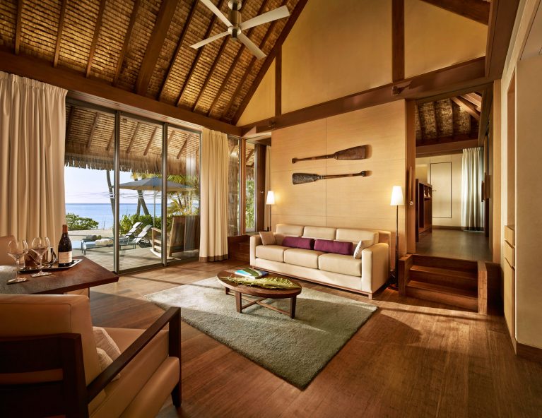 The Brando Luxury Resort - Tetiaroa Private Island, French Polynesia - 1 Bedroom Beachfront Villa Living Room