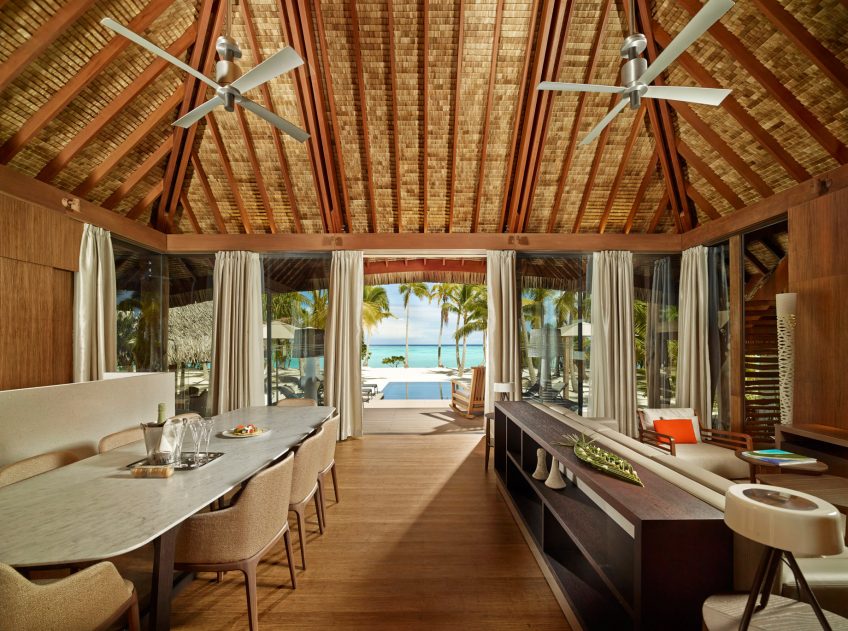 The Brando Luxury Resort - Tetiaroa Private Island, French Polynesia - 3 Bedroom Beachfront Villa Living Room