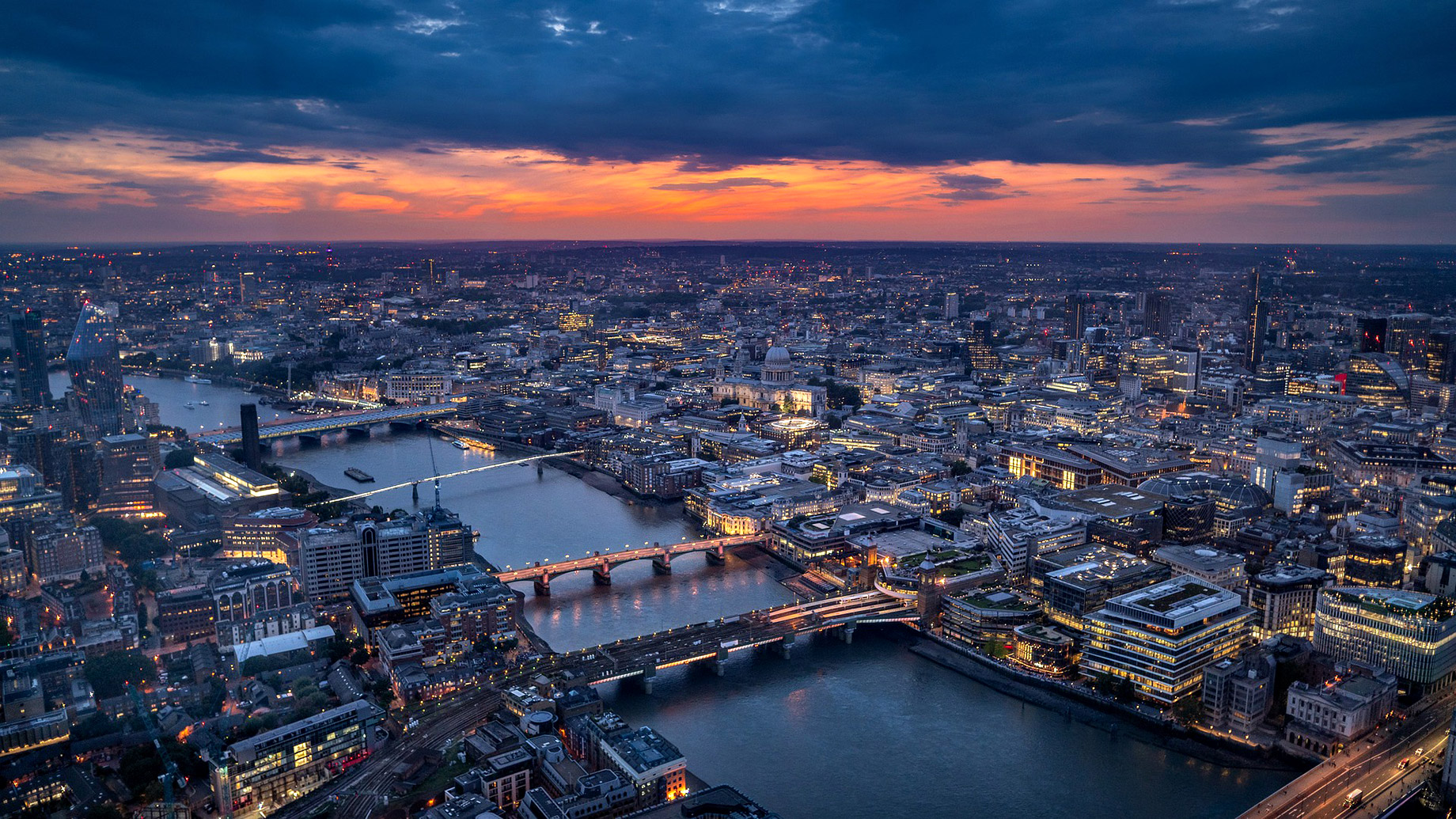 The City of London at Sunset