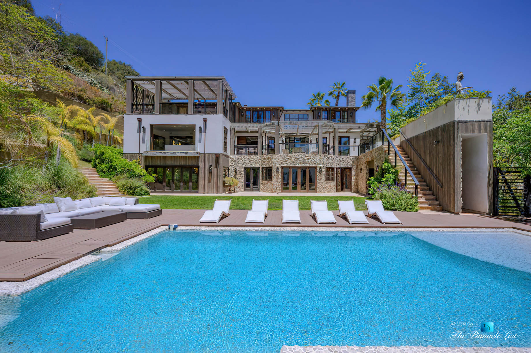 1105 Rivas Canyon Rd, Pacific Palisades, CA, USA - Luxury Real Estate - Spectacular Pool