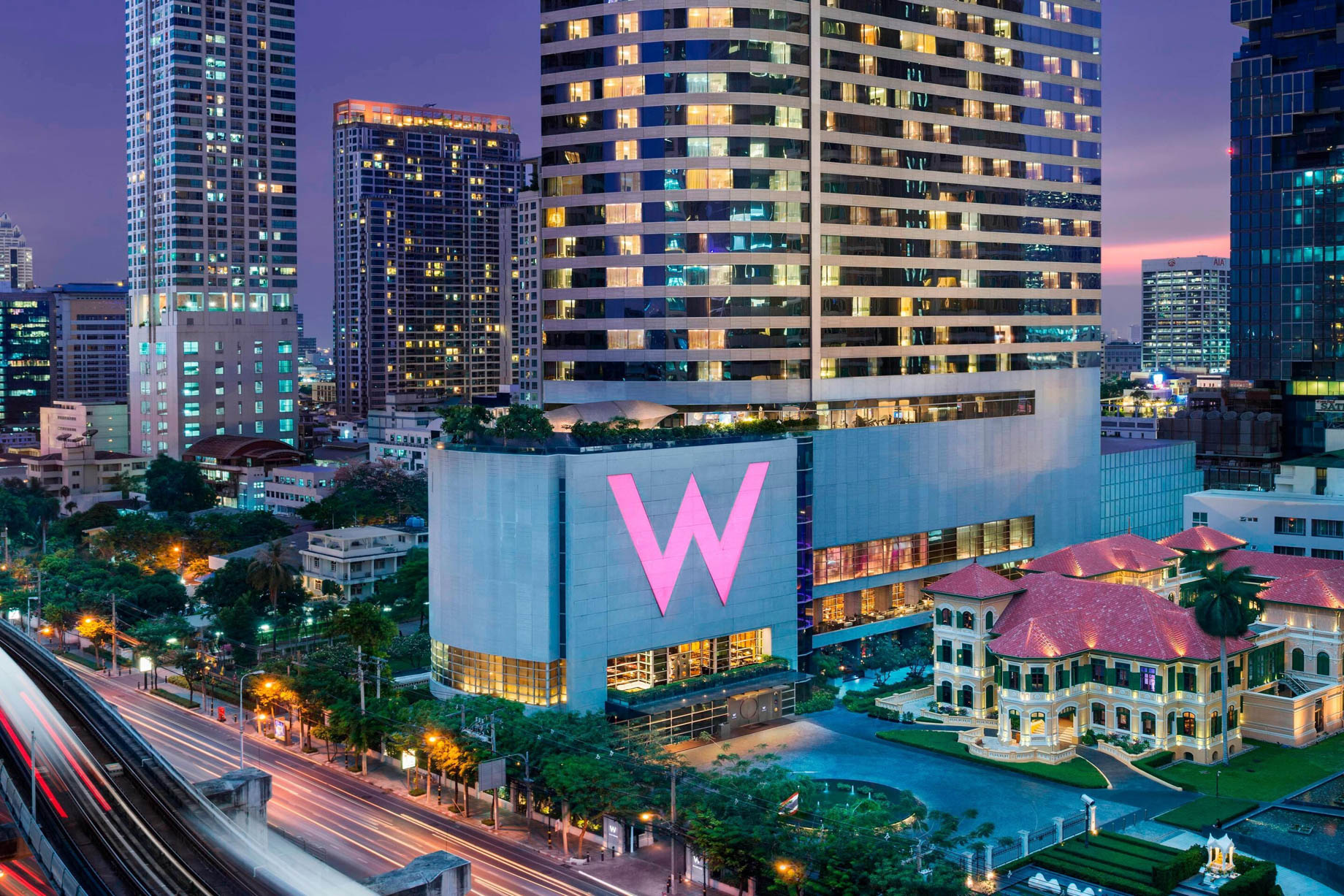 W Bangkok Luxury Hotel - Bangkok, Thailand - Hotel Exterior Night