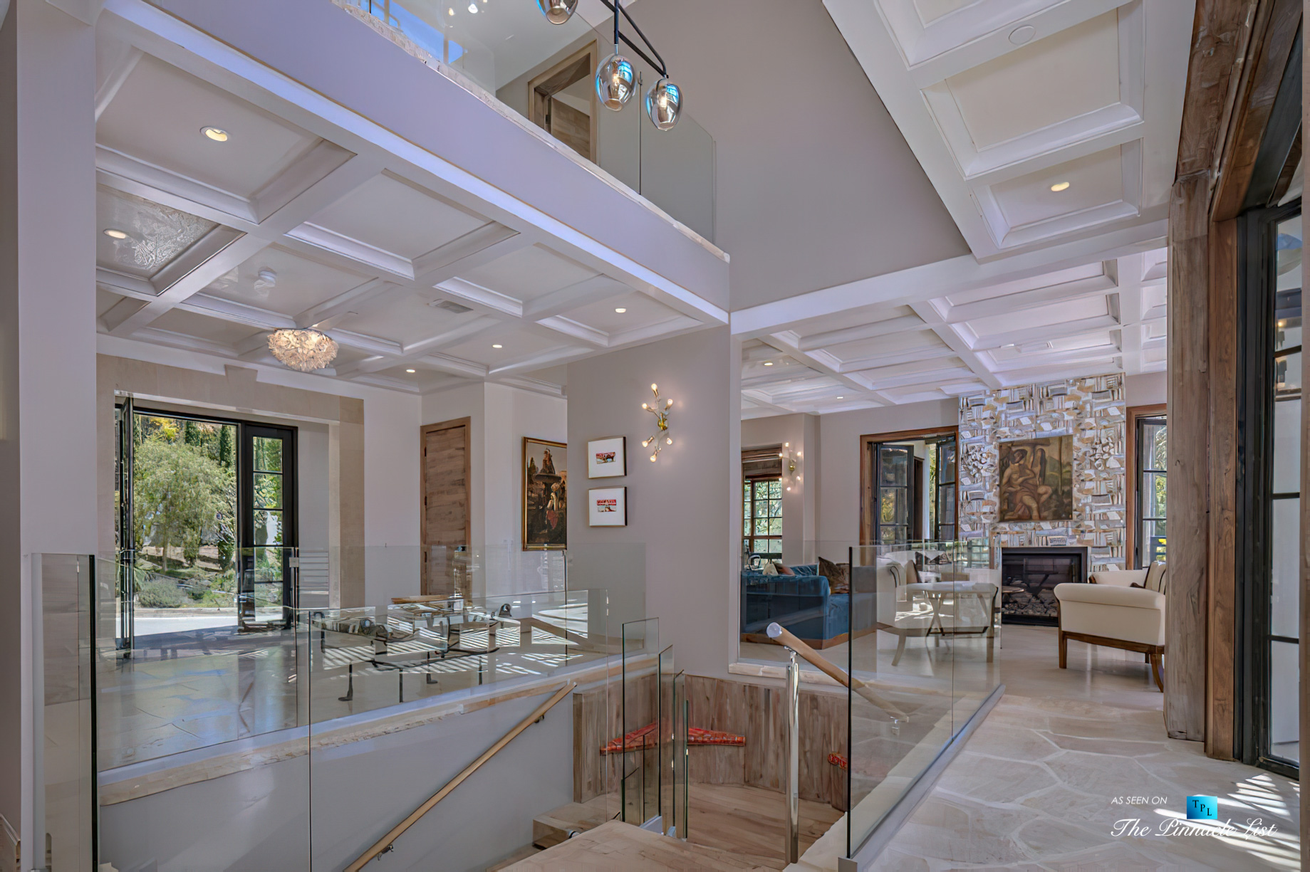1105 Rivas Canyon Rd, Pacific Palisades, CA, USA - Luxury Real Estate - Entrance Foyer and Living Room