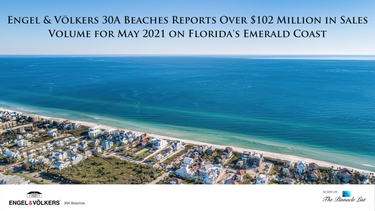 Engel & Völkers 30A Beaches Reports Over $102 Million in Sales Volume for May 2021 on Florida's Emerald Coast