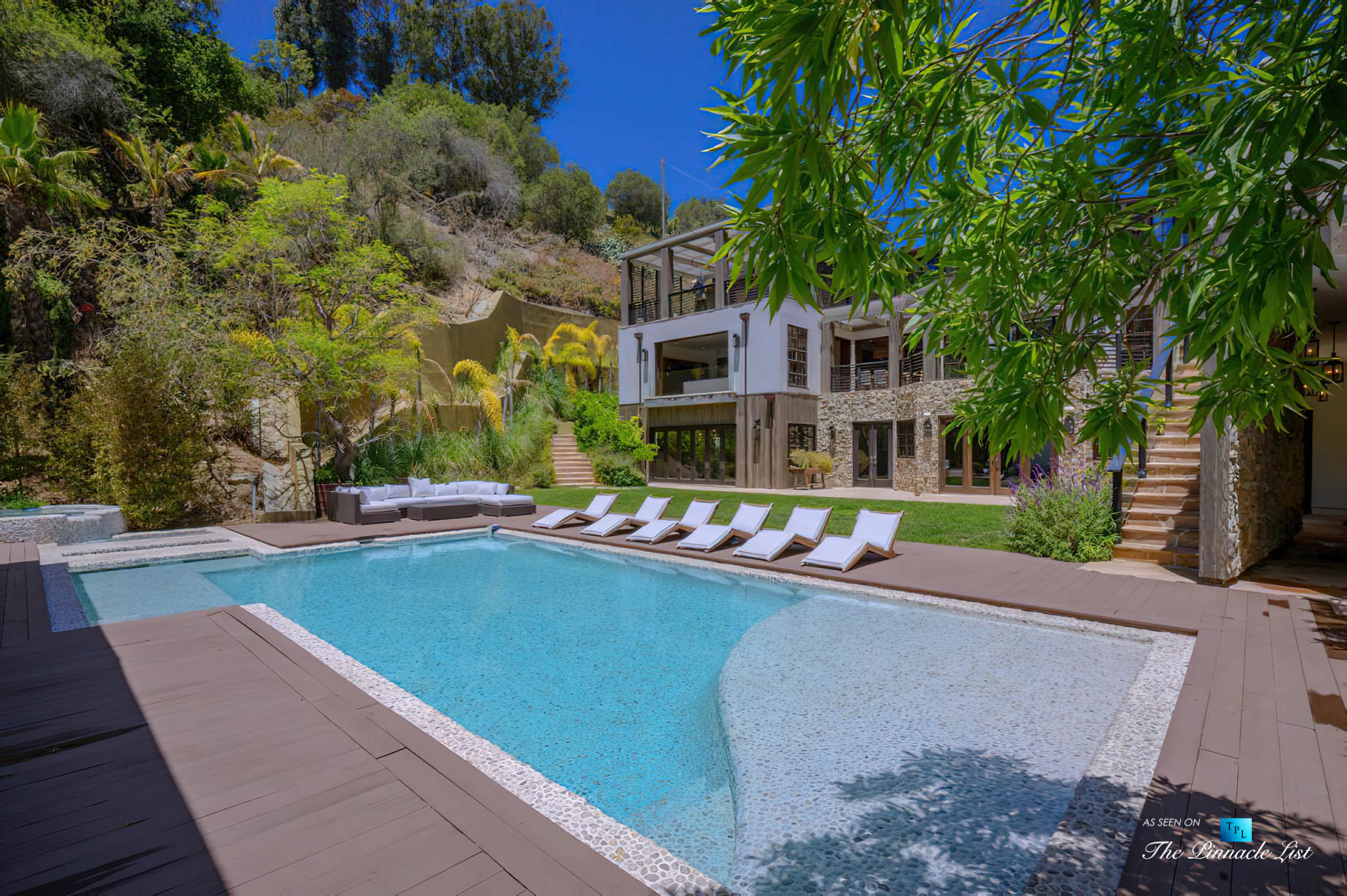 1105 Rivas Canyon Rd, Pacific Palisades, CA, USA - Luxury Real Estate - Exterior Pool Deck