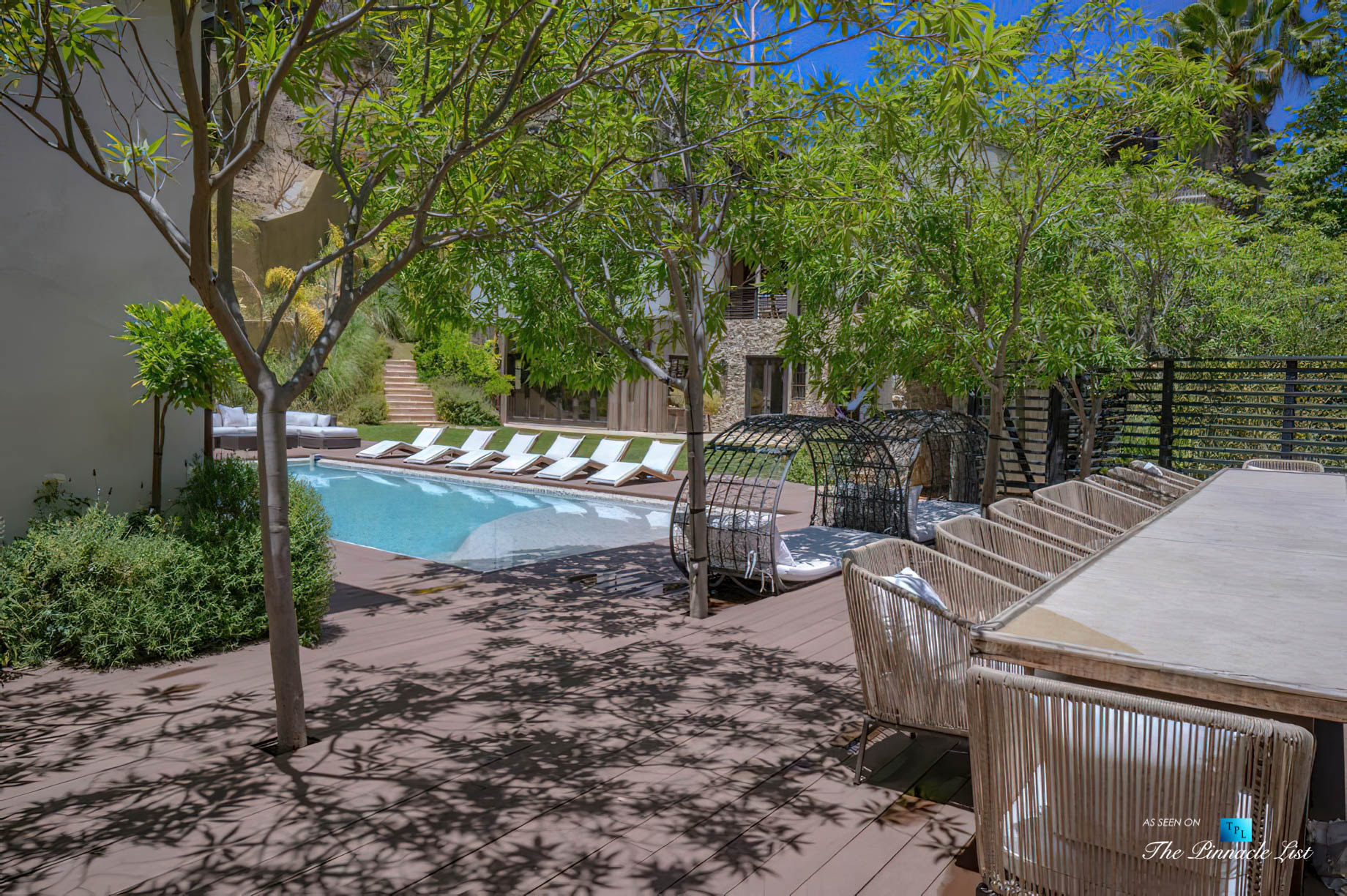 1105 Rivas Canyon Rd, Pacific Palisades, CA, USA - Luxury Real Estate - Rear Yard Pool Deck