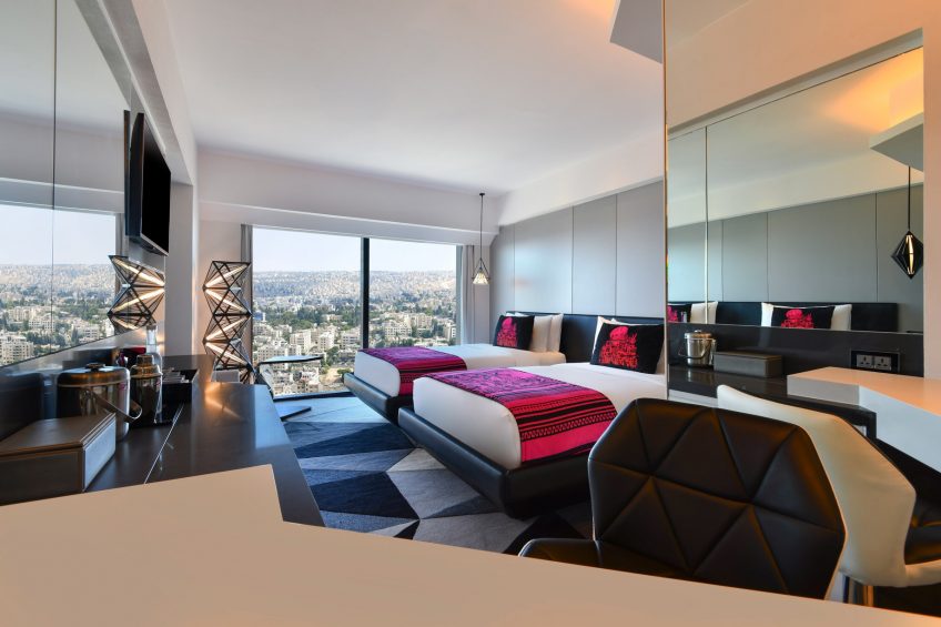 W Amman Luxury Hotel - Amman, Jordan - Wonderful Guest Room Double Bedroom