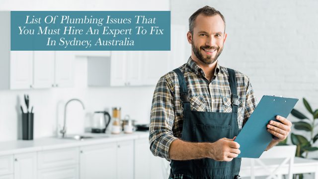 List Of Plumbing Issues That You Must Hire An Expert To Fix In Sydney, Australia