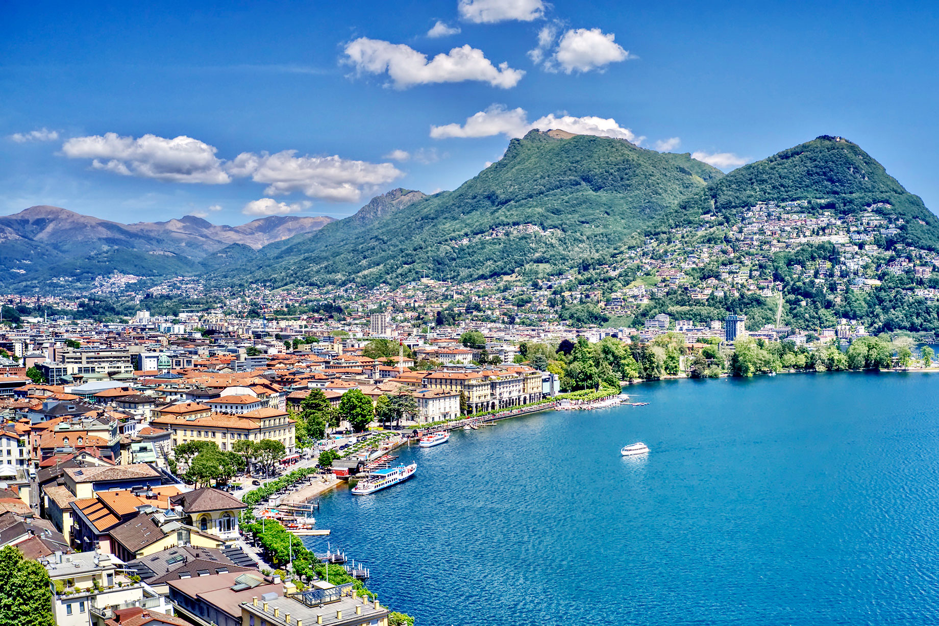Lugano City - Lake Lugano - Ticino, Switzerland