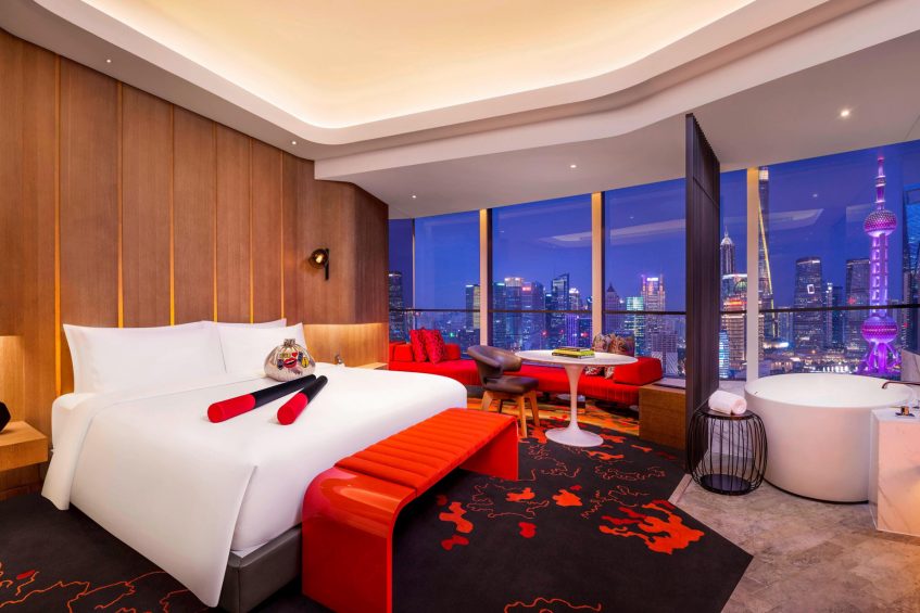 W Shanghai The Bund Luxury Hotel - Shanghai, China - Fabulous Guest Room with Bund View