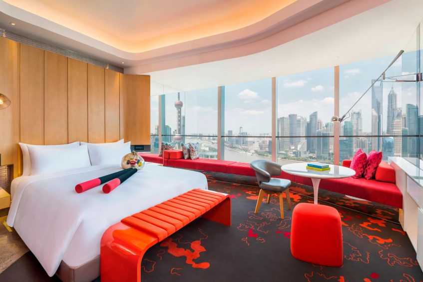 W Shanghai The Bund Luxury Hotel - Shanghai, China - Spectacular Guest Room Day View
