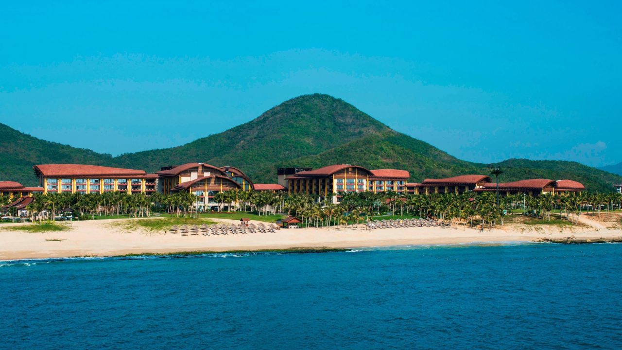 The St. Regis Sanya Yalong Bay Luxury Resort - Hainan, China - Yalong Bay Resort Beach View Aerial