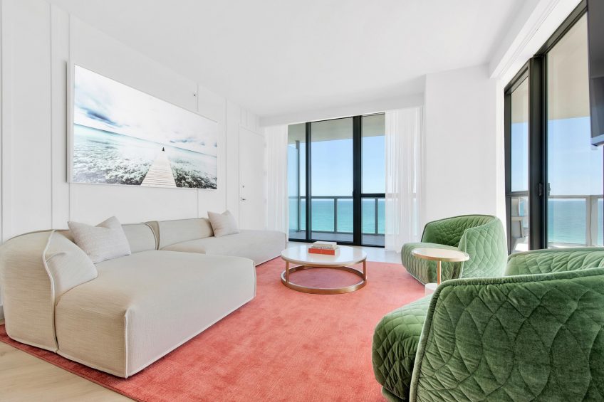 W South Beach Luxury Hotel - Miami Beach, FL, USA - Cool Corner Suite Seating