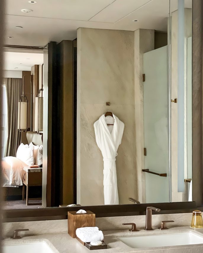 The St. Regis Hong Kong Luxury Hotel - Wan Chai, Hong Kong - Bathroom Vanity Mirror View