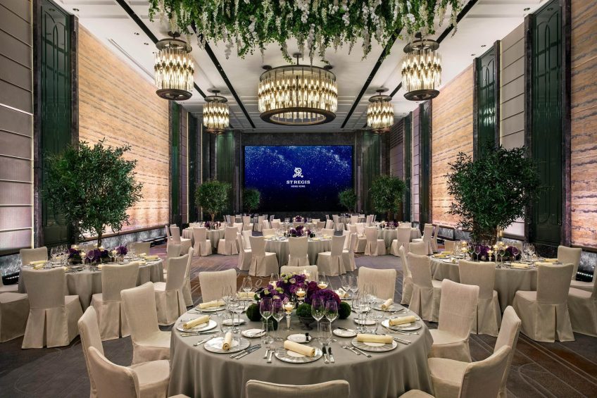 The St. Regis Hong Kong Luxury Hotel - Wan Chai, Hong Kong - Astor Ballroom Wedding Banquet Tables