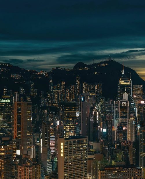 The St. Regis Hong Kong Luxury Hotel - Wan Chai, Hong Kong - Hong Kong Night City Mountain View