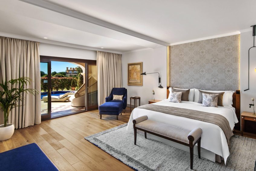 The St. Regis Mardavall Mallorca Luxury Resort - Palma de Mallorca, Spain - Blue Oasis Suite Bedroom