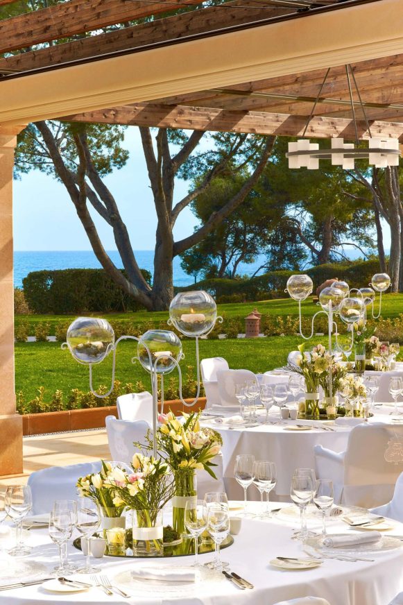 The St. Regis Mardavall Mallorca Luxury Resort - Palma de Mallorca, Spain - Ponent Terrace Table Setting