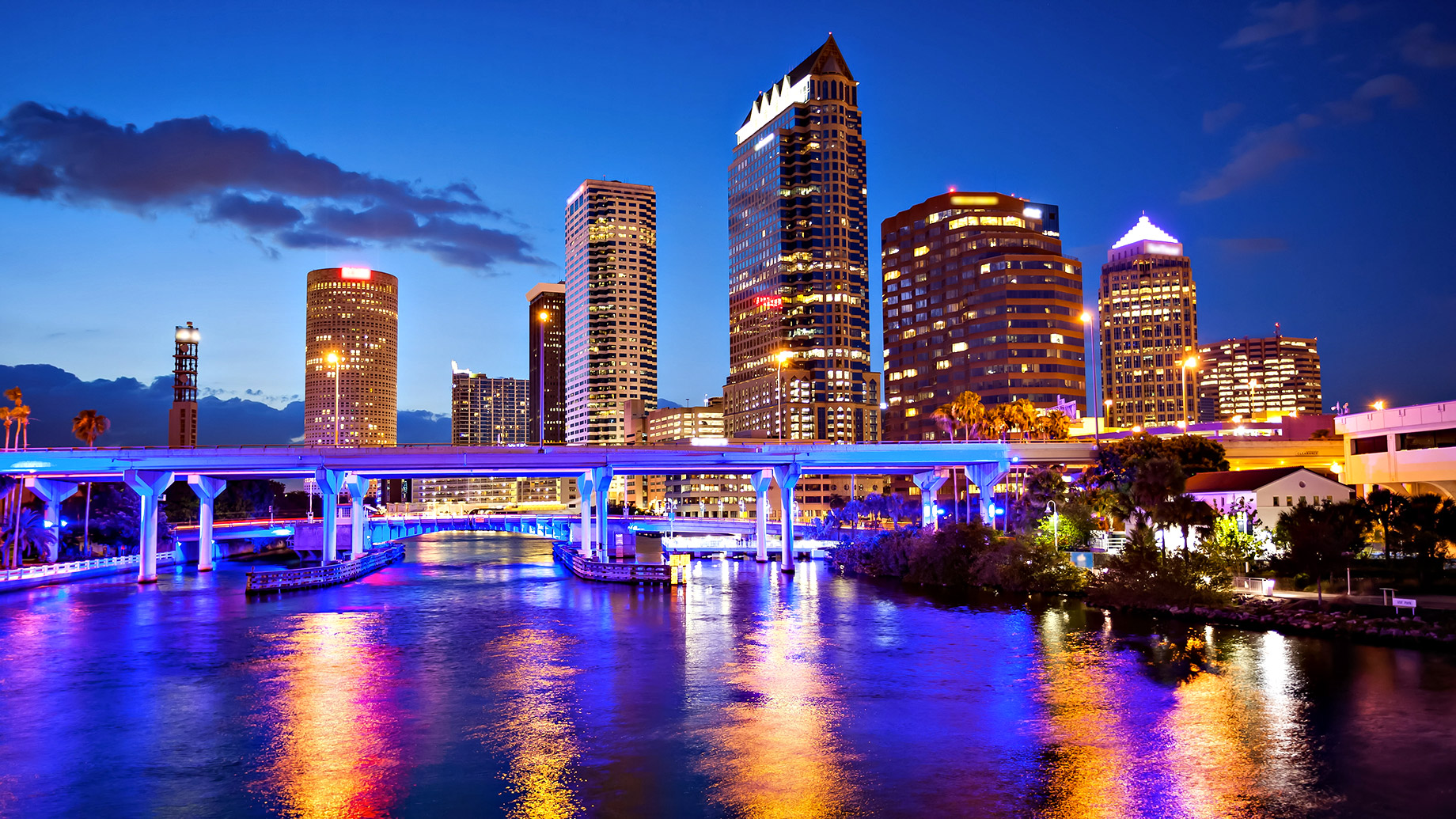 Downtown Tampa by Night - Florida, USA