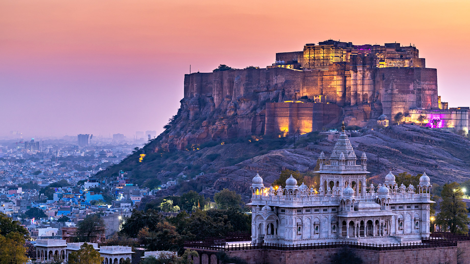 Jaswant Thada and Mehrangarh Fort - Jodhpur, Rajasthan, India