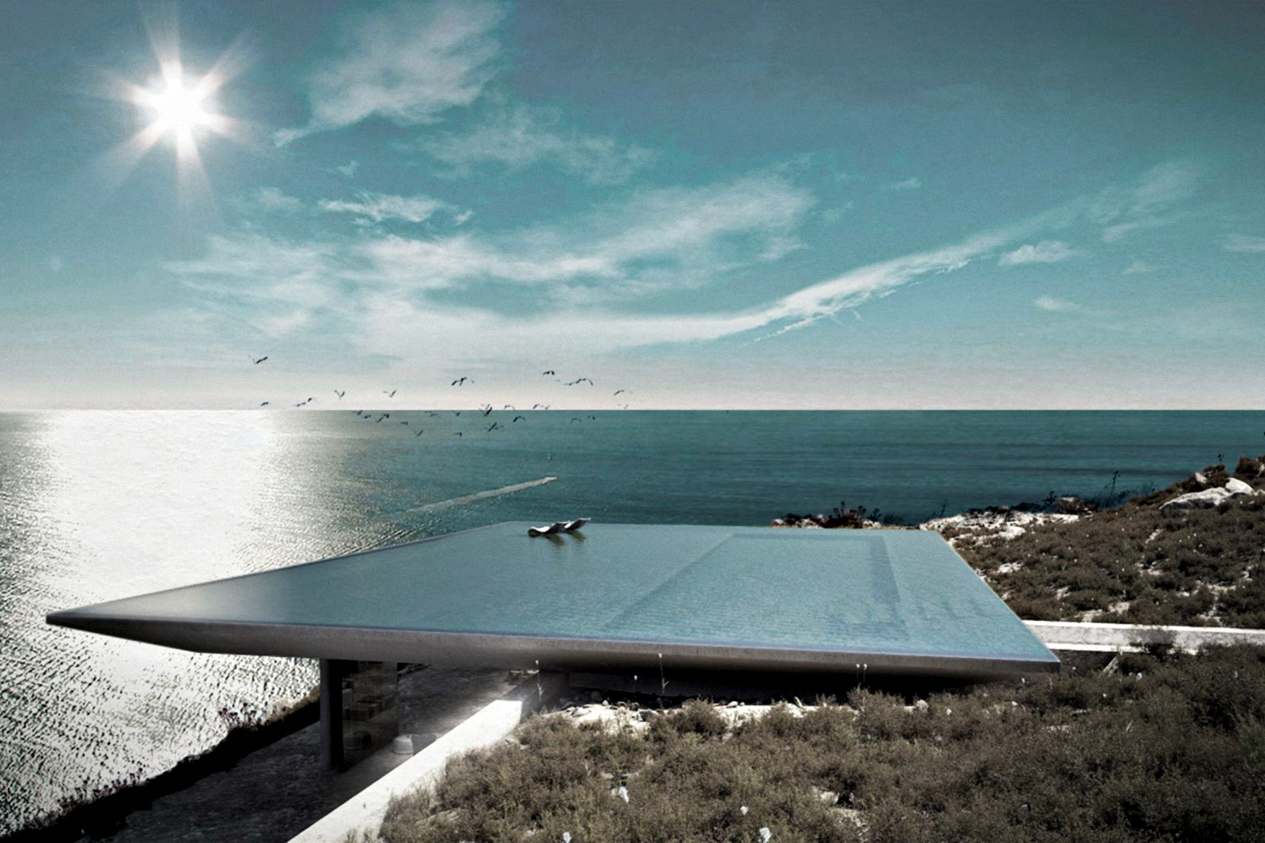 Mirage House by Kois Associated Architects - Rooftop Swimming Pool - Greek Island of Tinos
