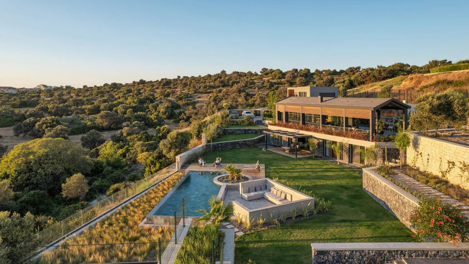 Villa Juss Modern Mediterranean Residence - Izmir, Turkey - Aerial View